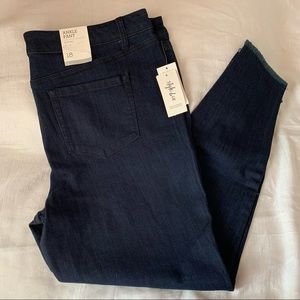 NWT style and co mid rise ankle jeans dark wash